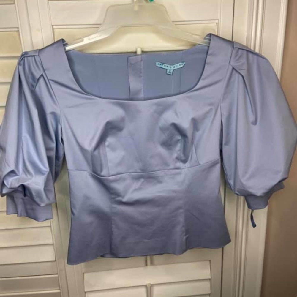 Antonio Melani Puff Sleeve Fitted Blouse